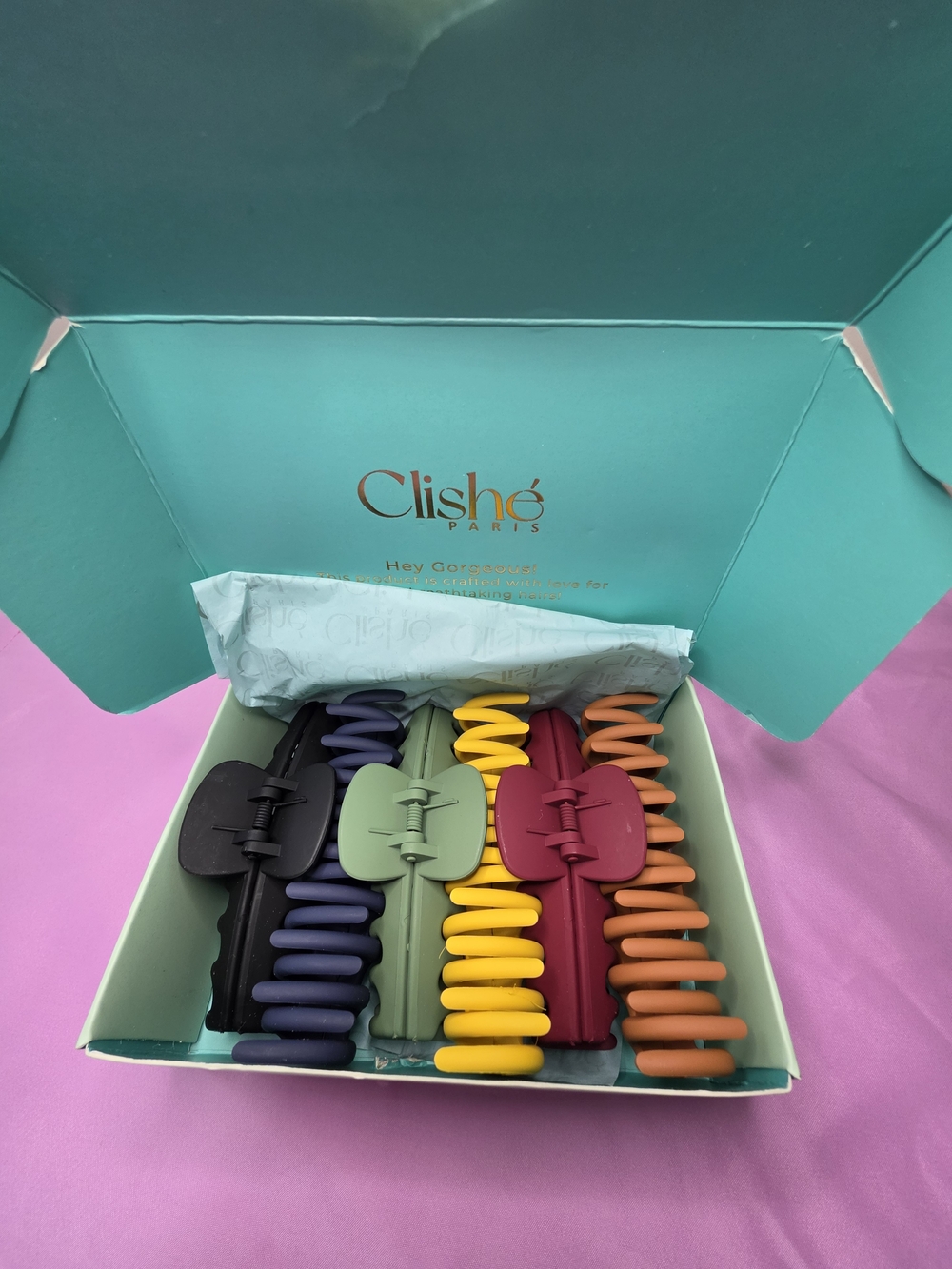 Multicolor Women’s Hair Claw Clip Set - 5 Pack